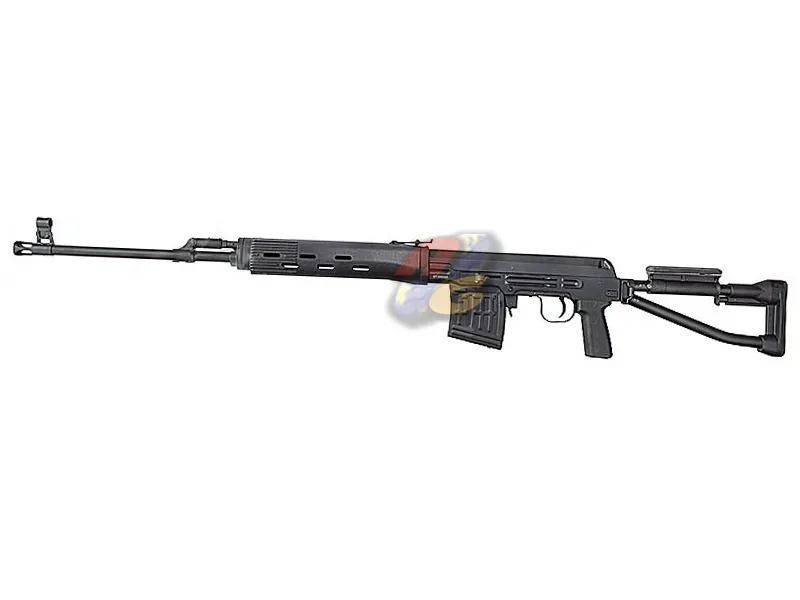 A&K SVD Dragunov AEG Sniper Rifle with Folding Tube Stock - Black