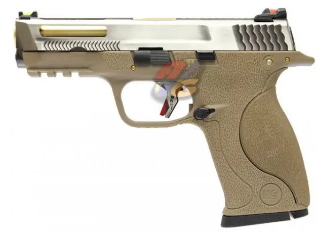 WE Toucan AUTO T7 B with Hold GBB (SV Slide/ GD Barrel/ TAN Frame)