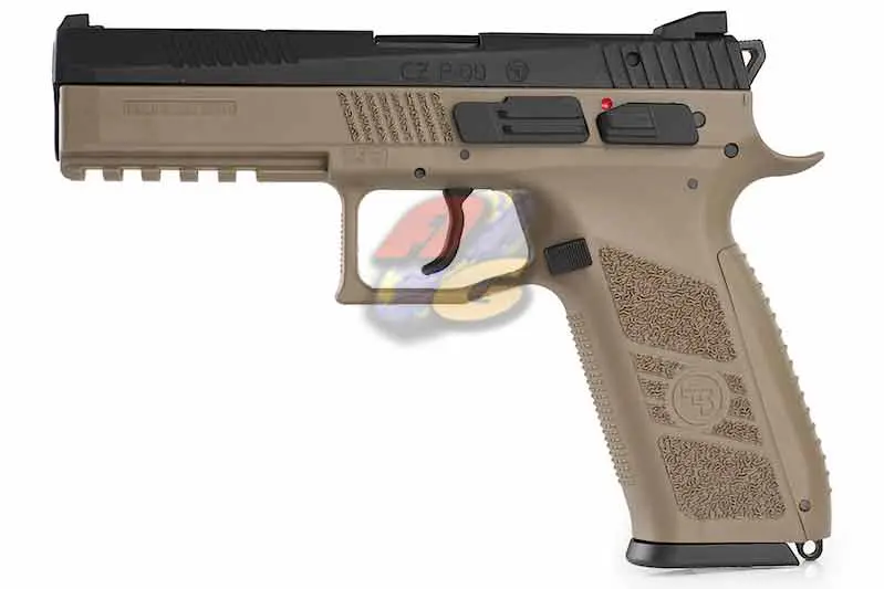 [KJ-GP-0694] KJ Works CZ P-09 GBB Pistol ( ASG Licensed/ Co2 Version ) TAN