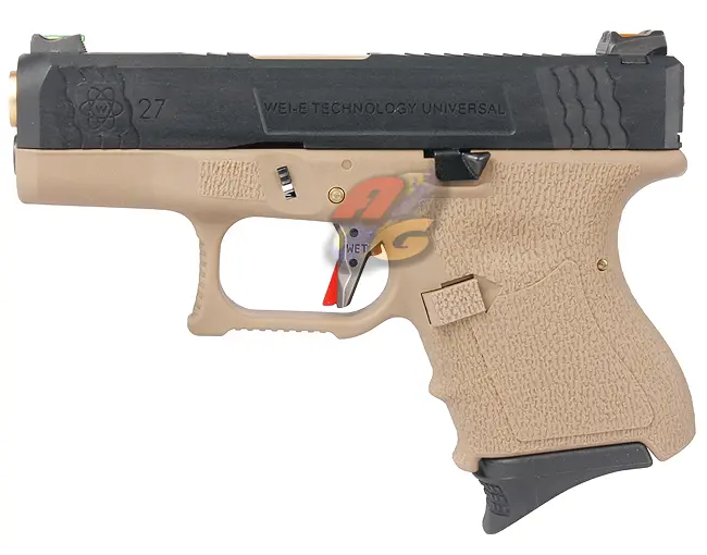 WE G27 T6 GBB (BK Slide, GD Barrel, TAN Frame)