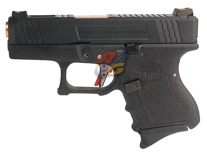 WE G27 T1 GBB (BK Slide, GD Barrel, BK Frame)
