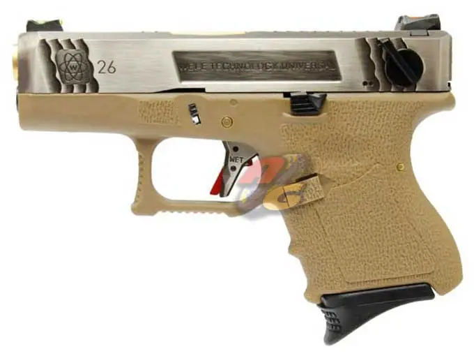 WE G26 T4 GBB (SV Slide, GD Barrel, TAN Frame)