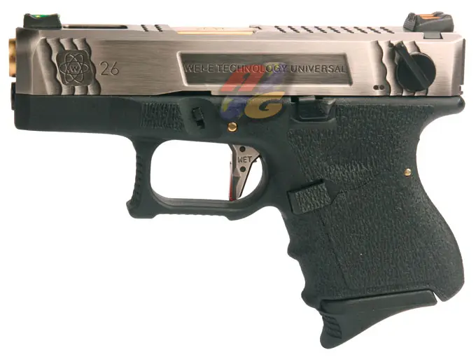 WE G26 T3 GBB (SV Slide, GD Barrel, BK Frame)