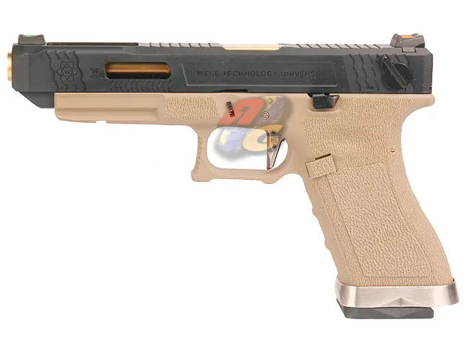WE G35 T6 GBB ( BK Slide, GD Barrel, TAN Frame )