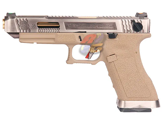 WE G35 T4 GBB ( SV Slide, GD Barrel, TAN Frame )