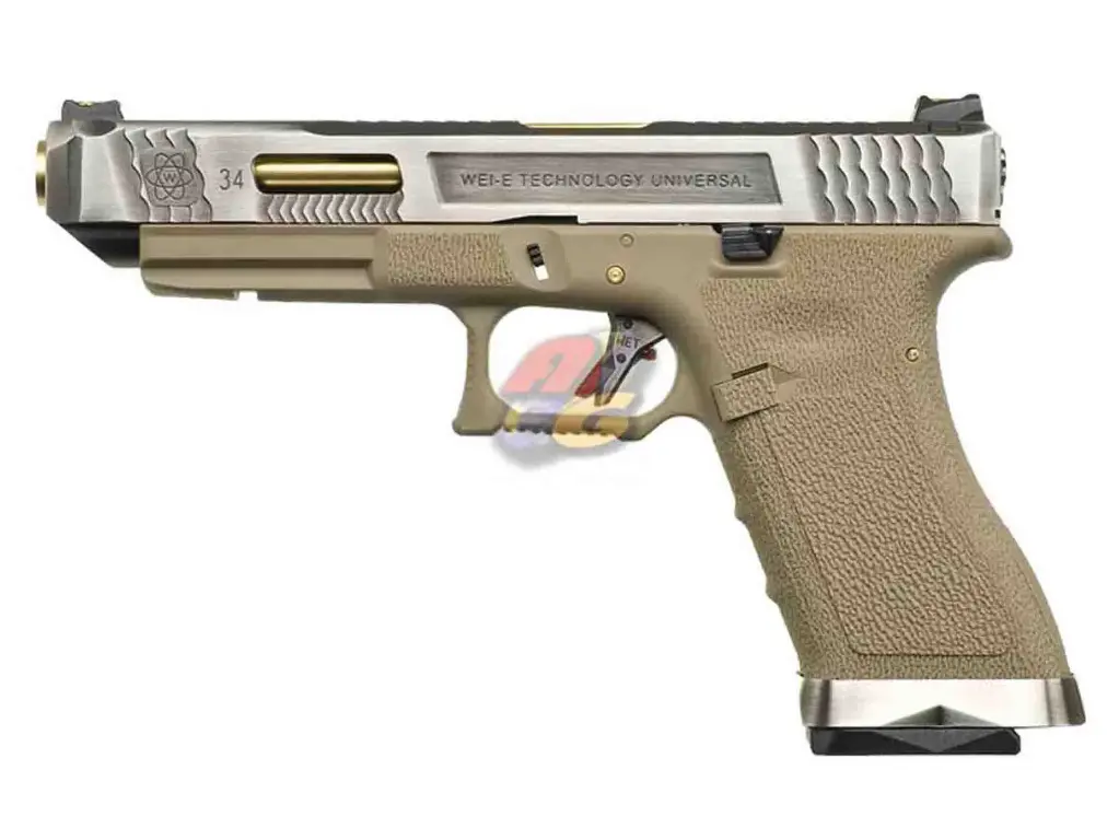 WE G34 T4 GBB (SV Slide, GD Barrel, TAN Frame)