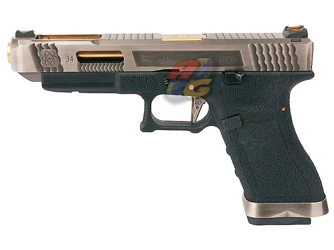 WE G34 T3 GBB (SV Slide, GD Barrel, BK Frame)