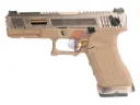 WE G18C T4 GBB ( SV Slide, GD Barrel, TAN Frame )