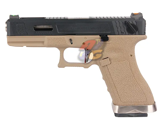 WE G18C T2 GBB ( BK Slide, SV Barrel, TAN Frame )