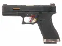 WE G18C T1 GBB (BK Slide, GD Barrel, BK Frame)