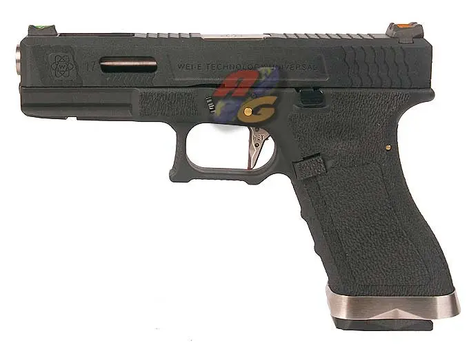 WE G17 T5 GBB (BK Slide, SV Barrel, BK Frame)
