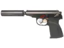 WE Makarov Gas Pistol with Silencer - BK