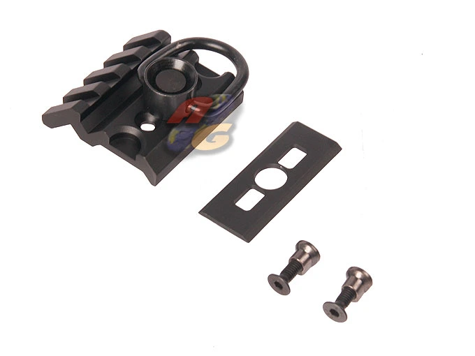 AABB Keymod QD Sling Swivel with 45 Degree Rail - BK
