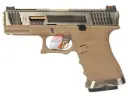 WE G19 T4 GBB ( SV Slide, GD Barrel, TAN Frame )