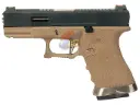 WE G19 T2 GBB (BK Slide, SV Barrel, TAN Frame)