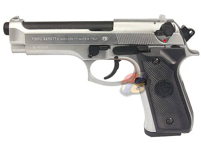 Double Bell Full Metal M9 with Marking GBB - Silver