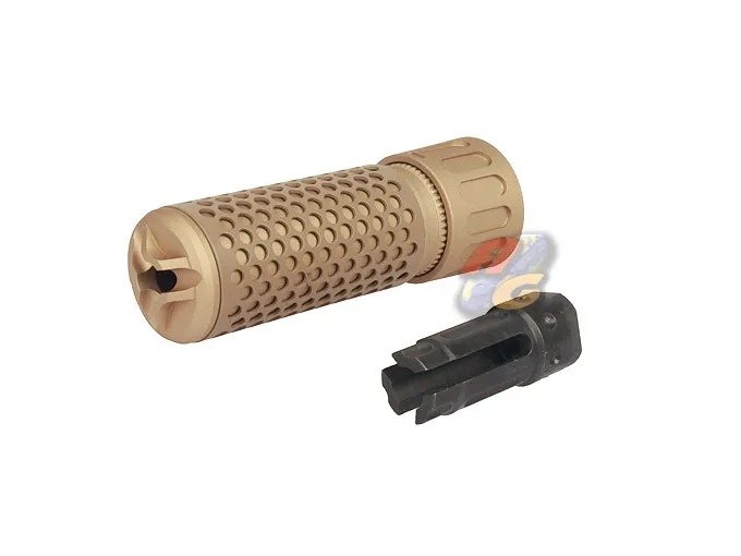 [AF-IN0050B] Army Force 128mm QDC Suppressor with 3 Prong Flash Hider (DE/ 14mm-)