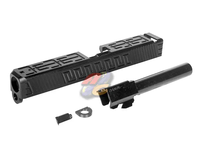 5KU CNC Aluminum Slide and Outer Barrel Kit for Tokyo Marui G17 GBB (Type 2 BK)