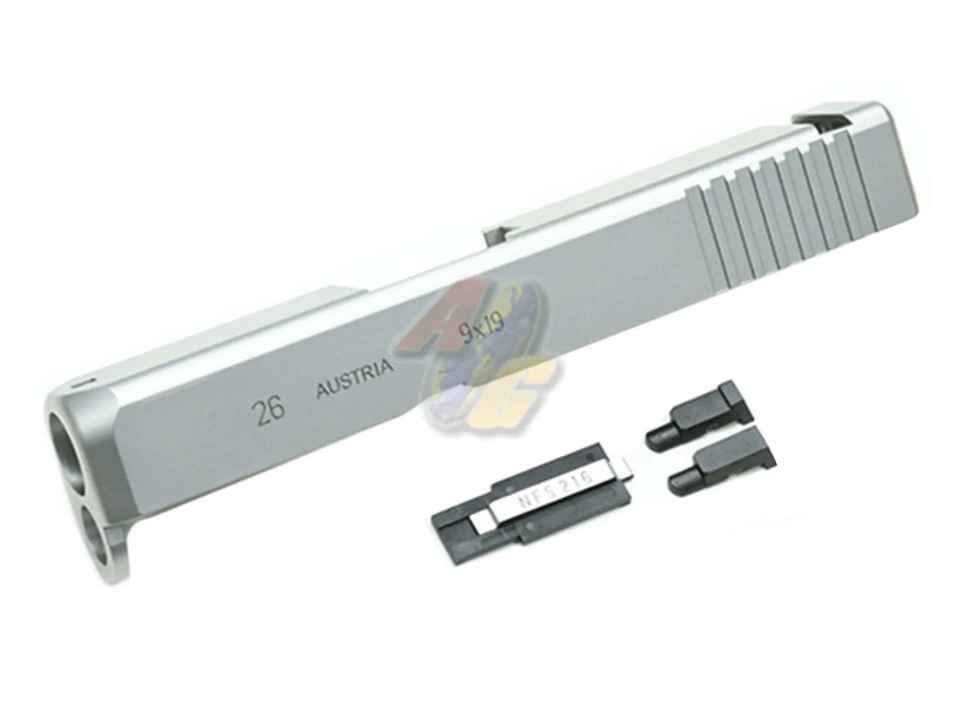 Guarder Stainless Steel CNC Slide for Tokyo Marui G26 GBB Series - Silver