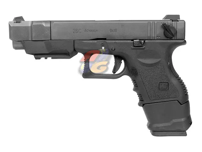 WE G26C Advance Metal Slide GBB Pistol - BK