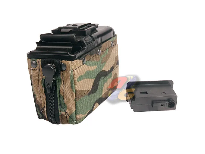 Classic Army 1200 Rounds Box Magazine for M249 Series (Woodland Camo)