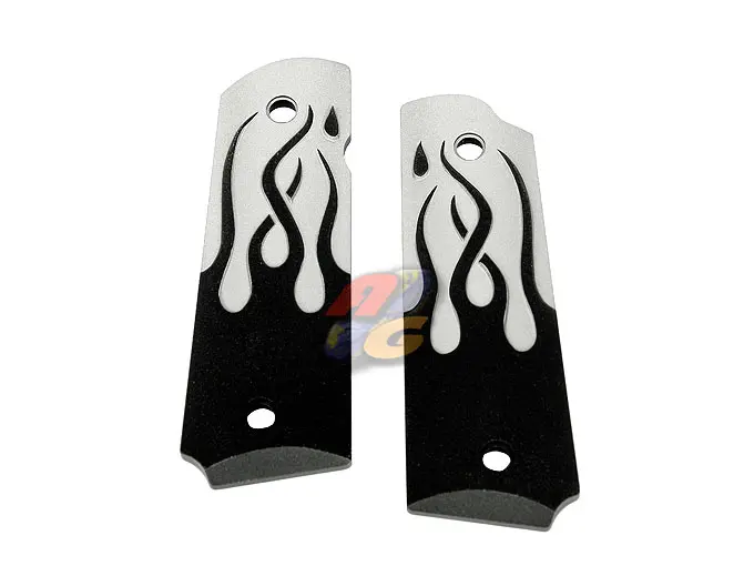 TSC CNC Aluminum Hard Grip For Marui M1911 GBB (Type B) (Black) 