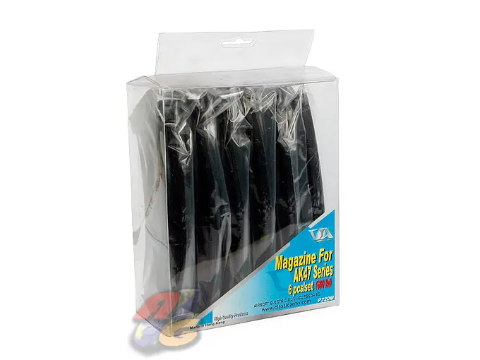 Classic Army AK47 600 Rounds AEG Magazine - Black (6 Pcs Box Set)