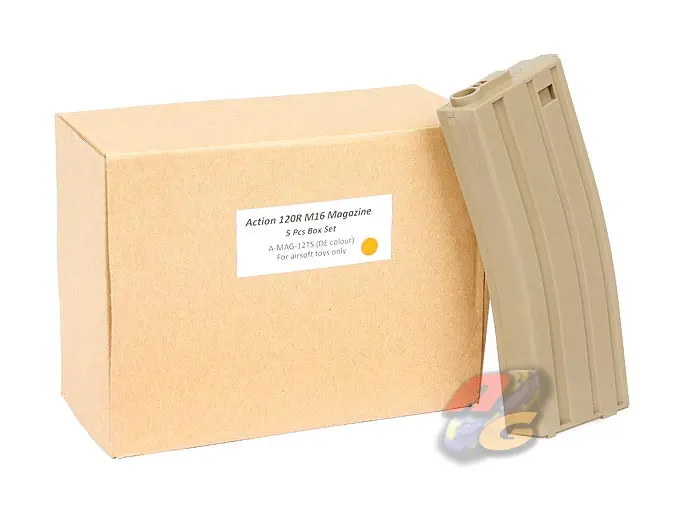 Action 120 Rounds M16 Magazine for AEG (DE) (5 PCS Box Set)