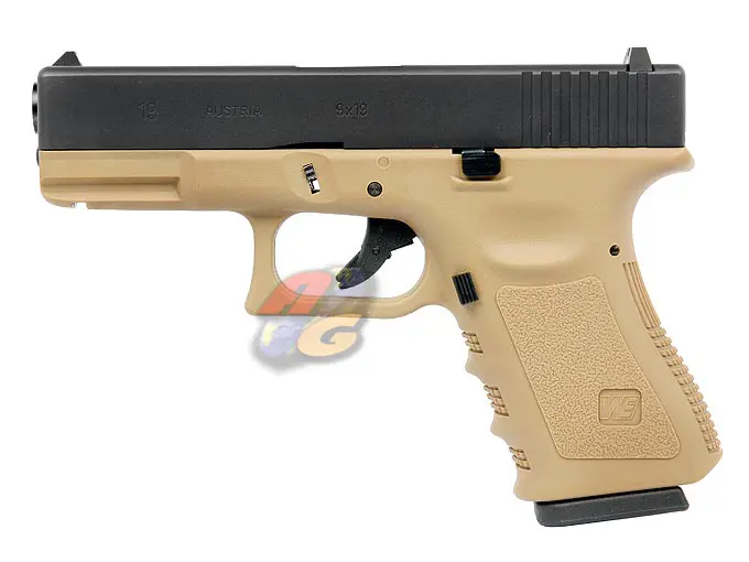 WE G19 Metal Slide GBB Pistol - Tan