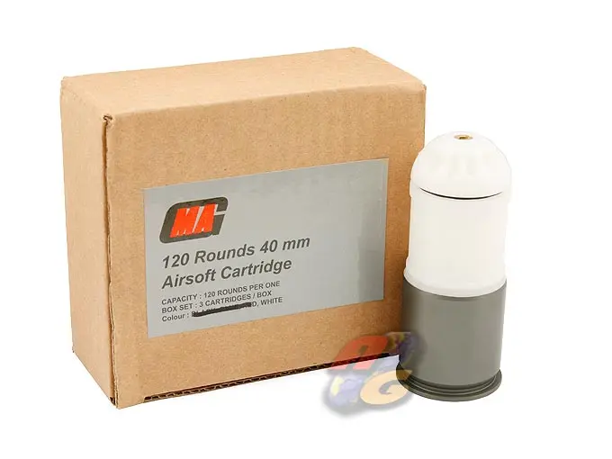 MAG 120 Rounds 40mm Cartridge (3 Pcs Box Set) (White)