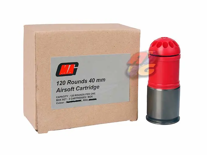 MAG 120 Rounds 40mm Cartridge (3 Pcs Box Set, Red)