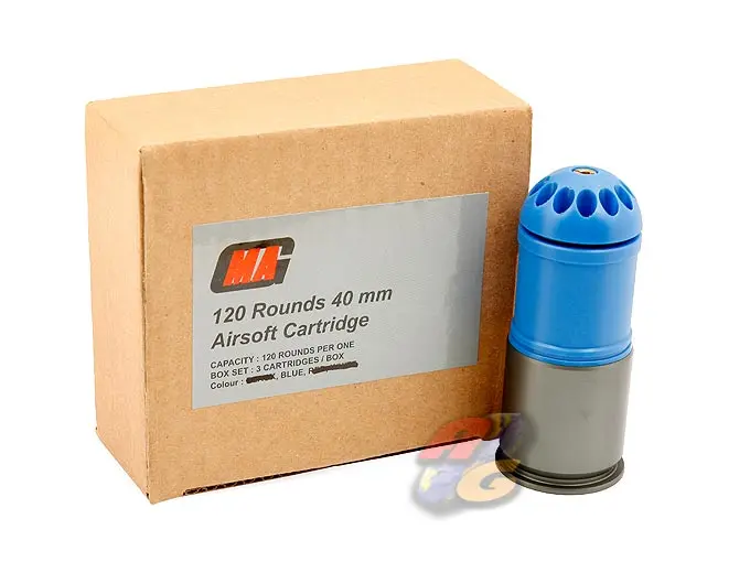 MAG 120 Rounds 40mm Cartridge (3 Pcs Box Set, Blue)