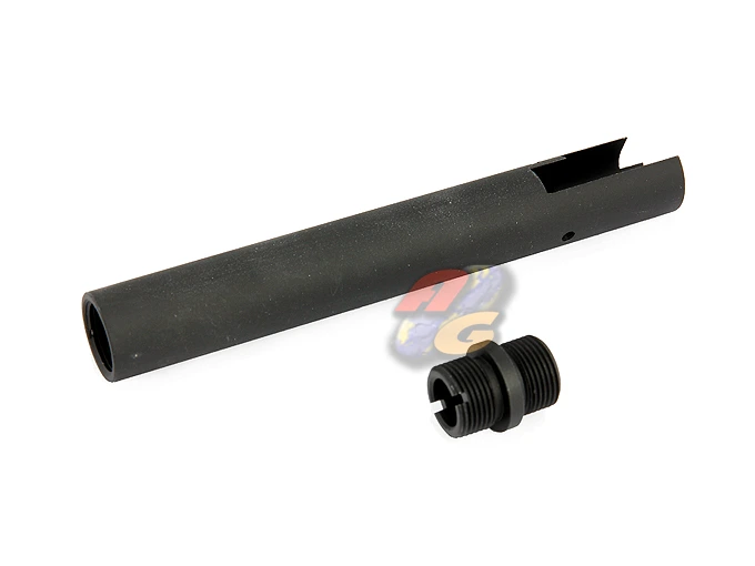 TSC CNC Aluminum O-Barrel with Silencer Adapter for Marui Hi-Capa 5.1 GBB Series - BK