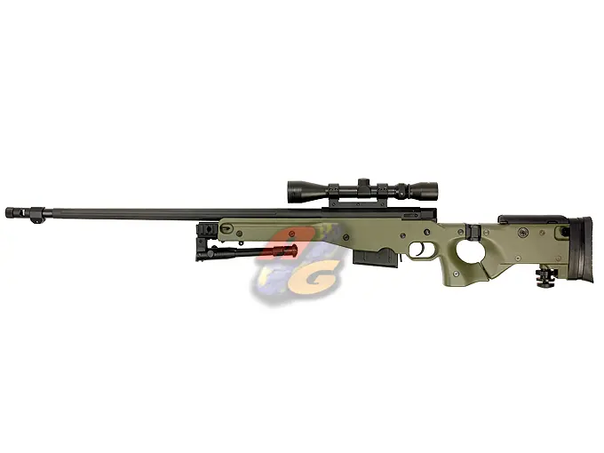 Well AW 338 Sniper Rifle With Scope & Bipod (OD)