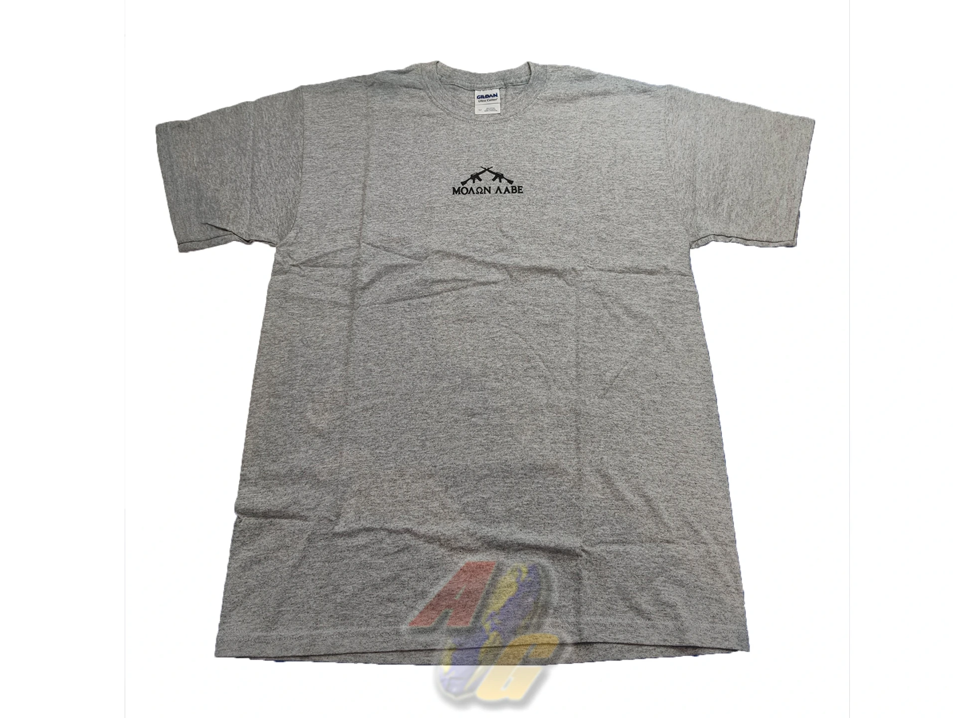 Gildan T-Shirt - Molon Labe (Grey, XL)