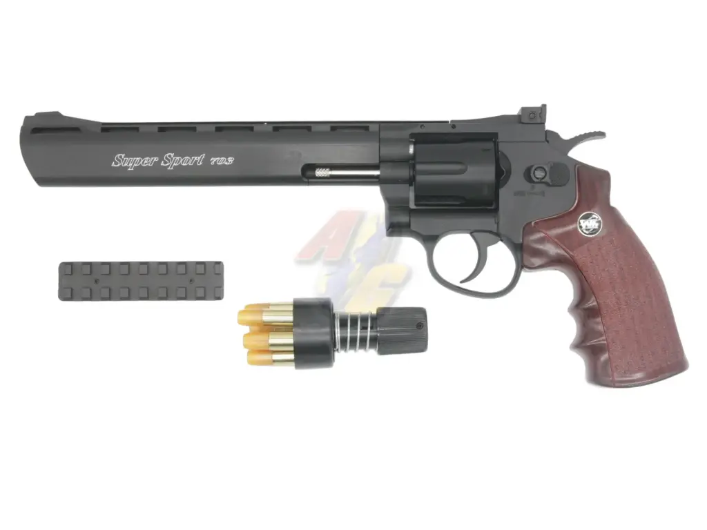 [WG-GP-GB703B] WG Revolver Sport Series 8 Inch (Full Metal - CO2, BK)
