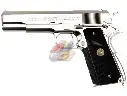 WE M1911A1 with Marking - Full Metal (SV) (Black Rubber Grip)