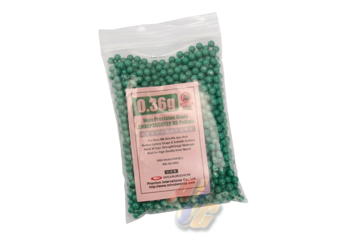 Guarder 0.36g High Precision Made Sharpshooter BB Pellets - 1000 Rounds