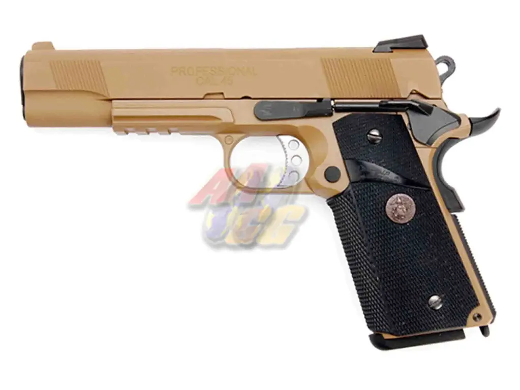 WE MEU Railed Gas Pistol with Marking - Full Metal (Tan)