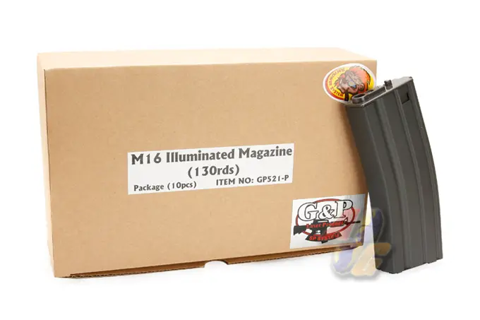 G&P M4/ M16 130 Rounds Illuminated Magazine (10 Pcs Box Set)