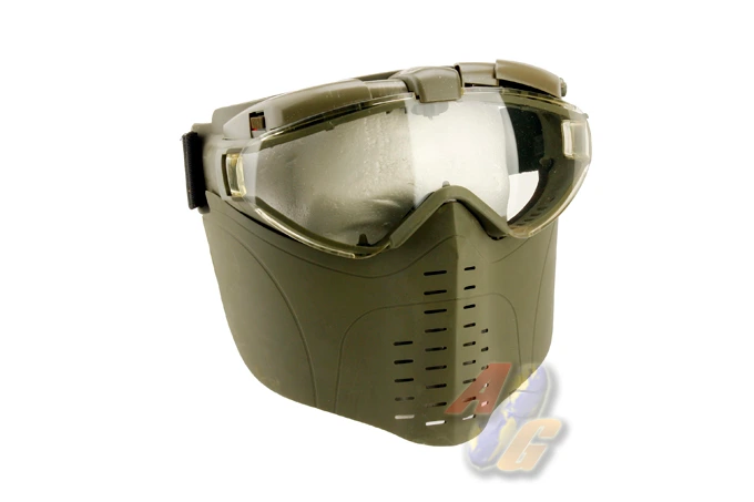 [BAX-28-DE] Battle Axe Pro Goggles Full Face Version - Fan Ventilation (OD)