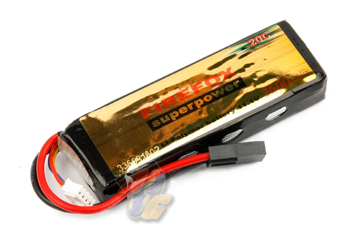 [FX-BAT-48] Firefox 11.1v 1600mah (20 C) Li-Polymer Battery Pack - Rectangle