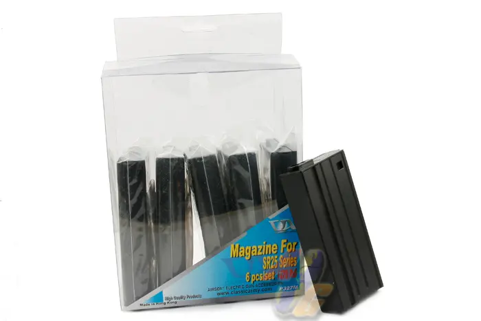 [CA-P327M] Classic Army 470 Rounds Magazine for SR25/ AR10 AEG Series (6 Pcs Box Set)