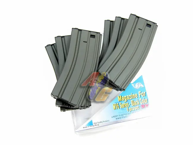Classic Army M4/ M16 300 Rounds AEG Magazine - Black (6 Pcs Box Set)