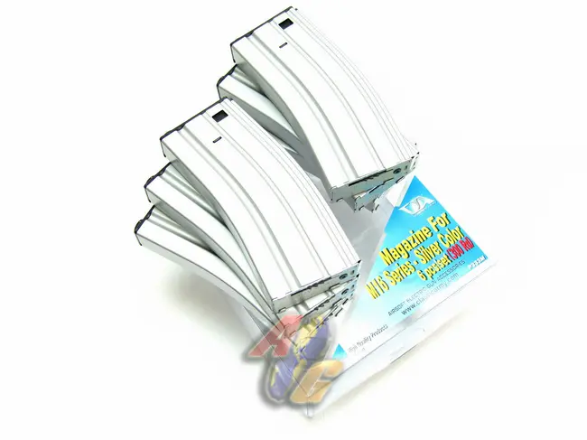 Classic Army M4/ M16 300 Rounds AEG Magazine (Silver) (6 Pcs Box Set)