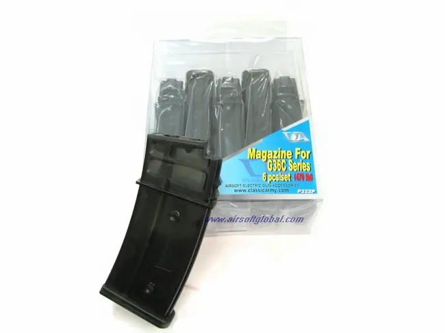 Classic Army 470 Rounds Magazine for CA36K/ G36C AEG Series (6 PCS Set )