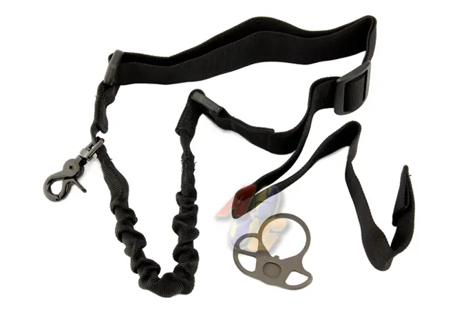 G&P WA M4 Steel Sling Adapter With Bungee Sling (Black)