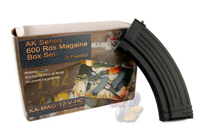 King Arms AK 600 Rounds Magazine Box Set (5pcs)