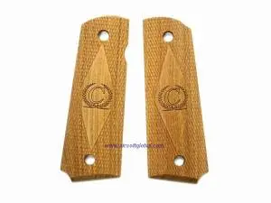 Shooters Design Real Wood Grip for Marui M1911 (Caspian) (Normal Brown)