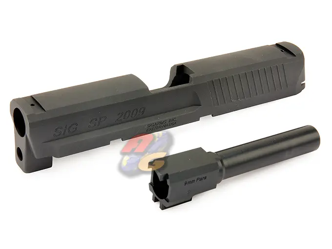 Shooters Design KSC SIG SP2009 GBB Metal Slide & Barrel Set (Black) (CNC)